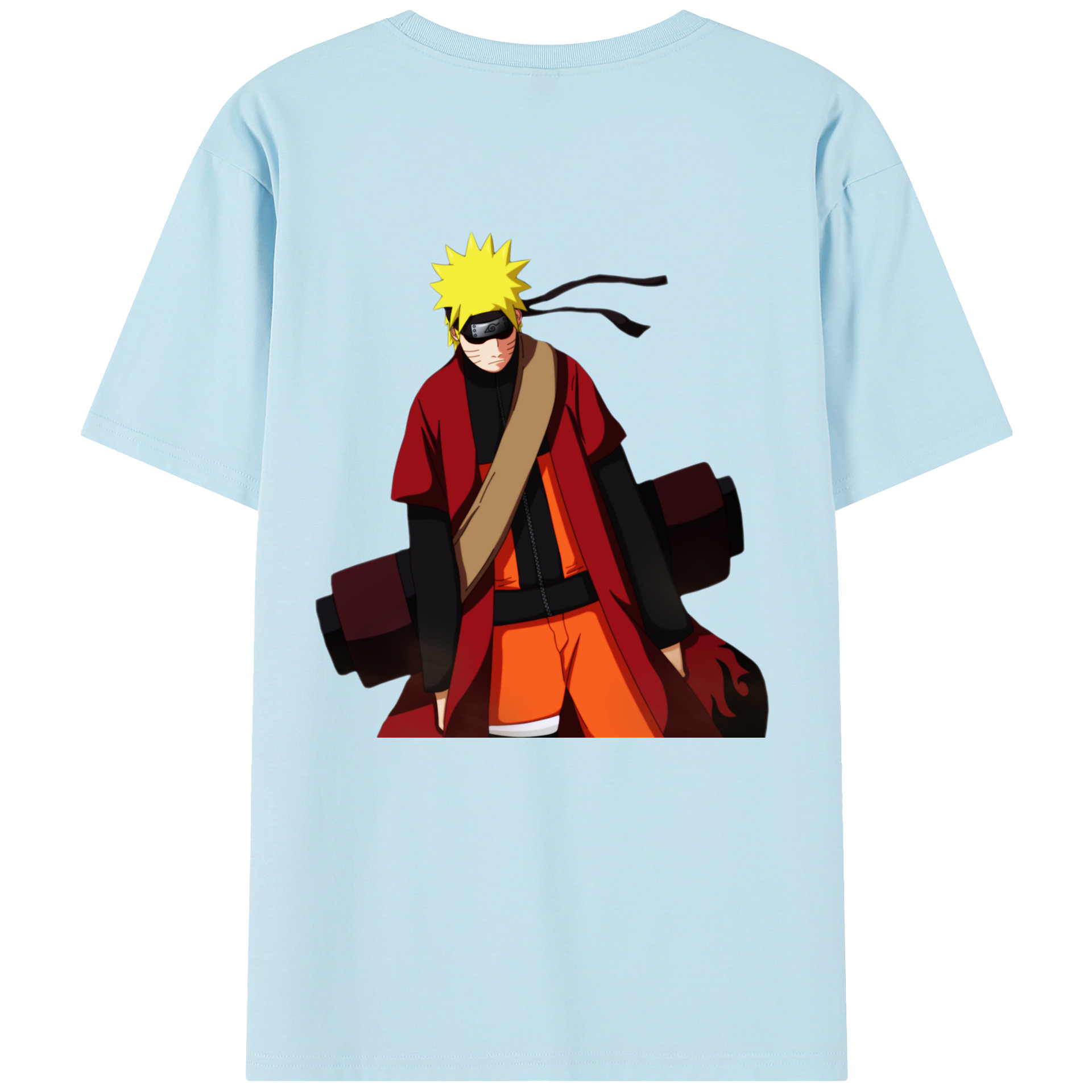 （画像用） NARUTO -ナルト- うずまき ナルト Uzumaki Naruto 綿100％半袖Tシャツ（背面プリント）